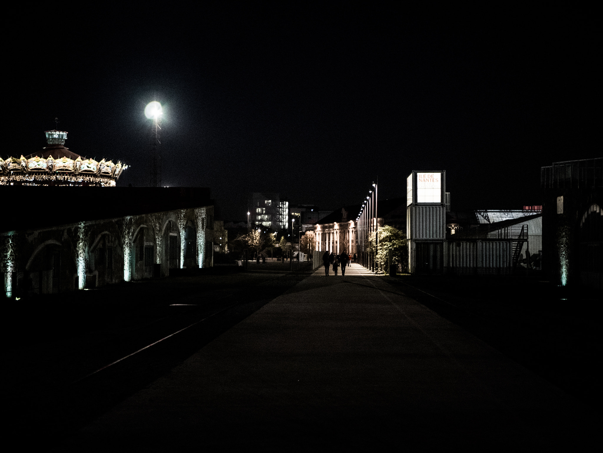 Panasonic Lumix DMC-GM5 + LUMIX G 25/F1.7 sample photo. Île de nantes la nuit photography