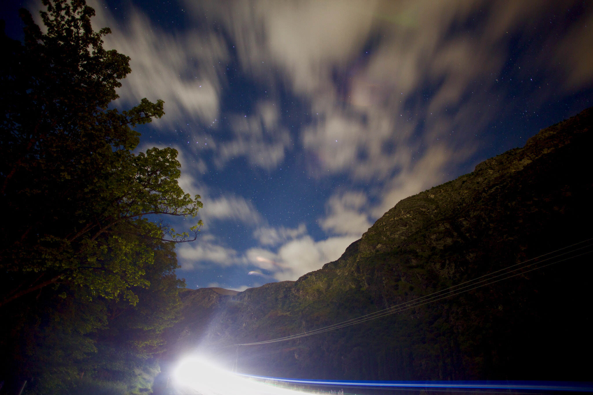 Canon EF 20mm F2.8 USM sample photo. Tried taking a night shot with full moon in scope in queenstown, nz photography