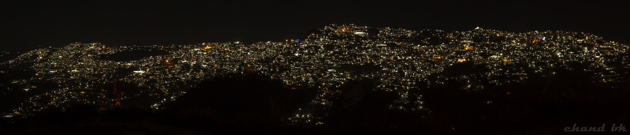 Canon EOS 7D + Canon EF 24mm F1.4L II USM sample photo. Aizawl night view photography