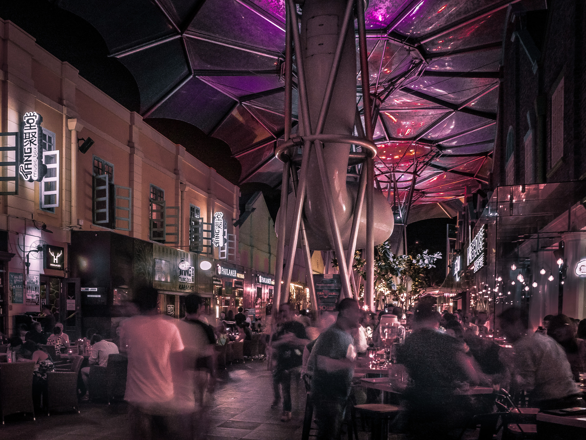 Olympus PEN-F sample photo. Colourful clarke quay photography