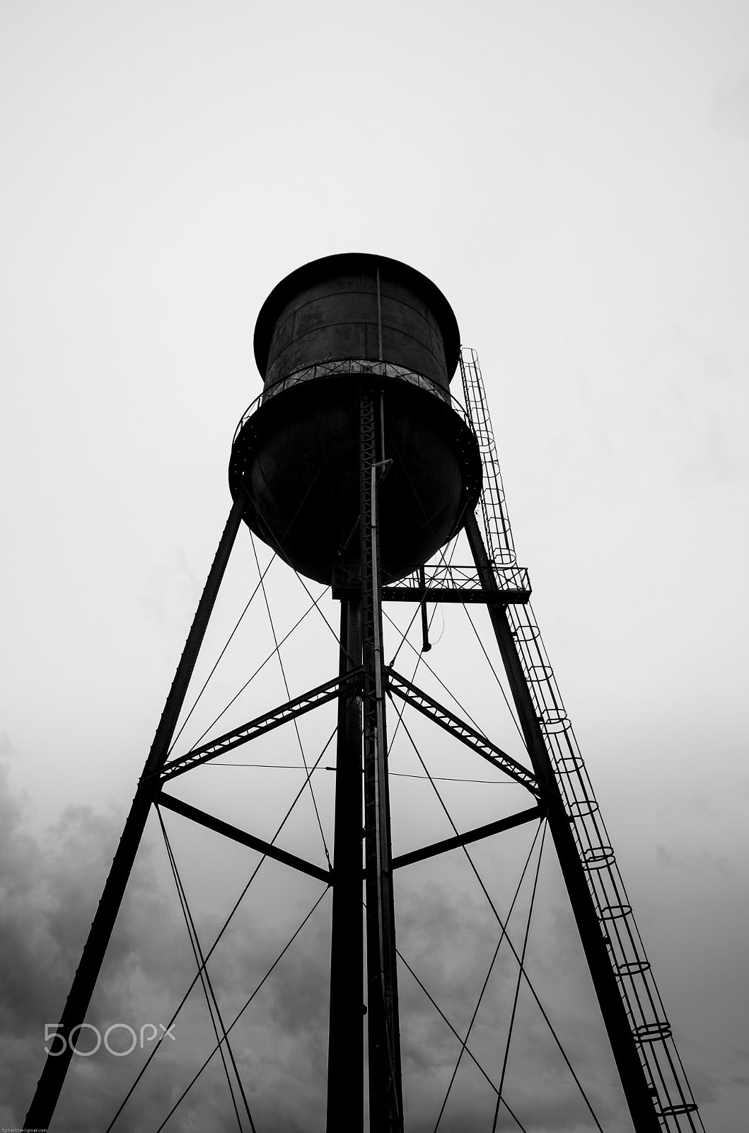 Pentax K-50 sample photo. Old water tower photography