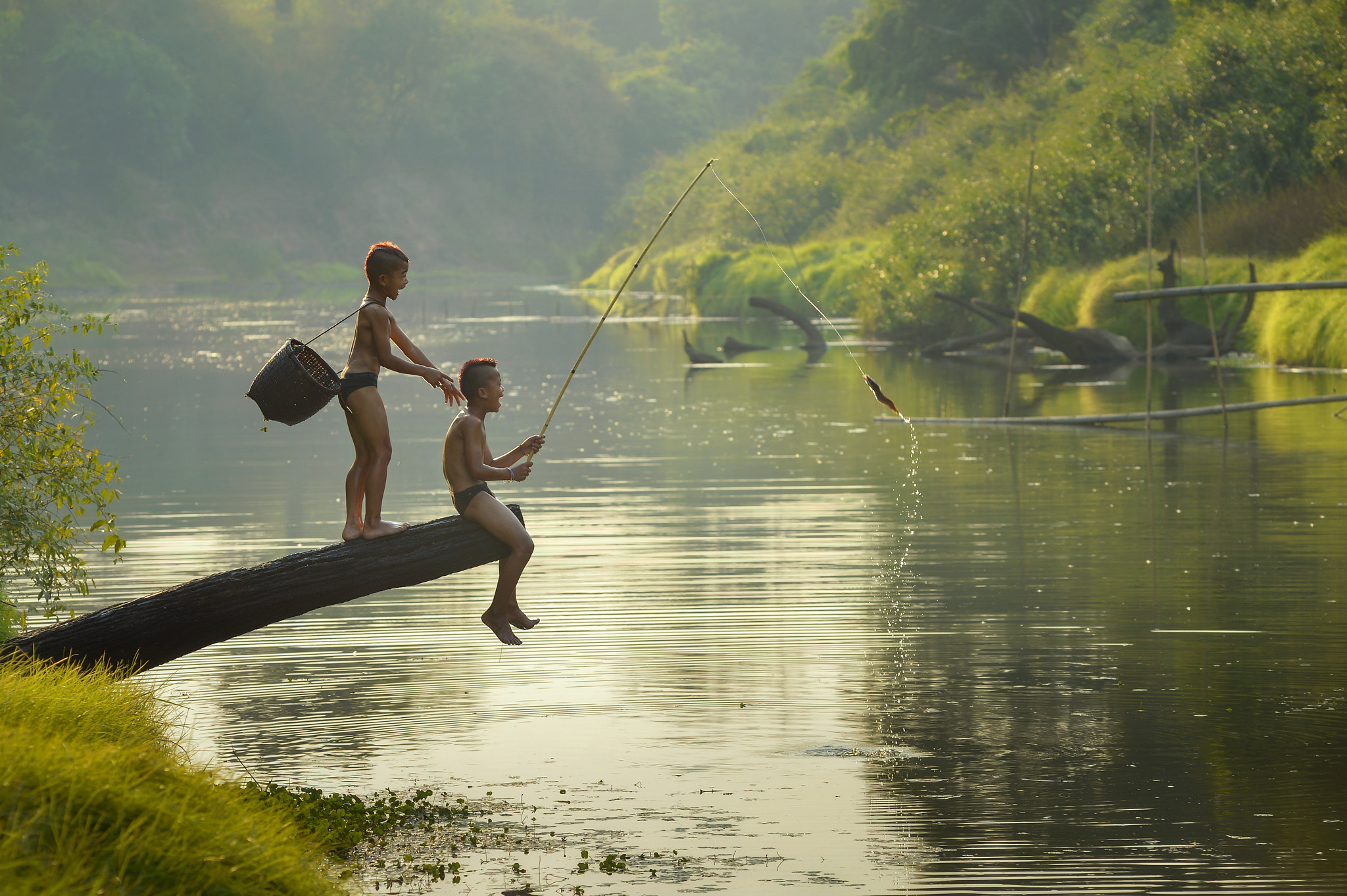 Nikon D4 sample photo. Young fisherman ,thailand photography