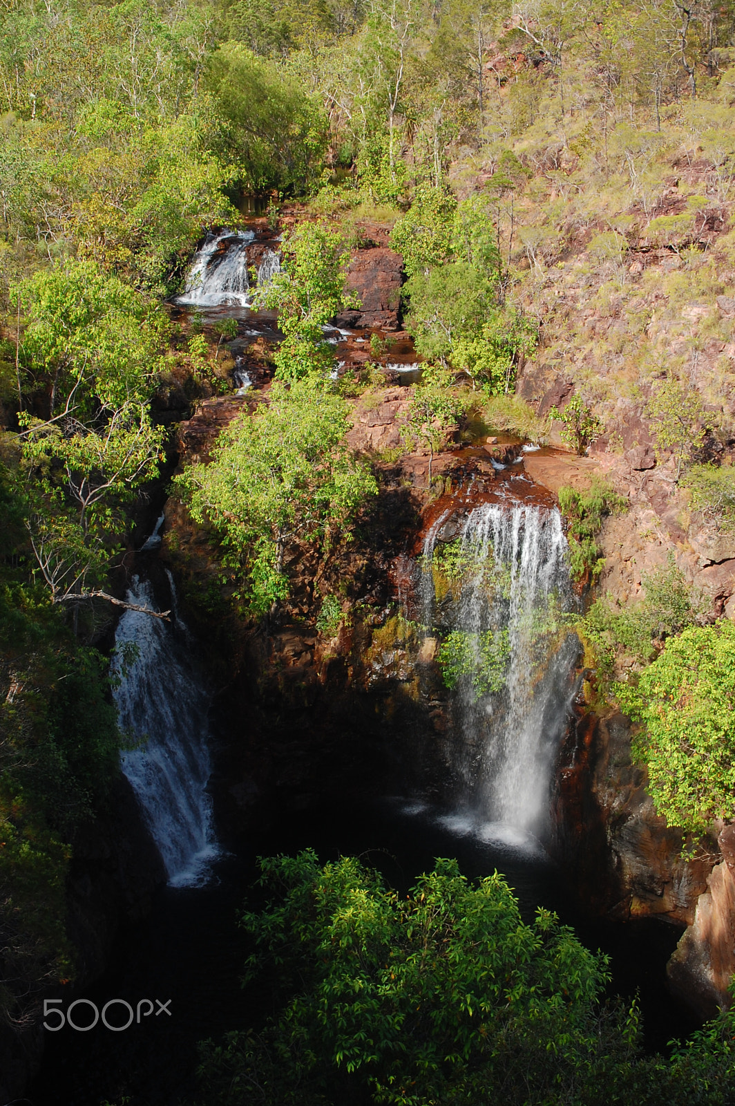 Nikon D40 sample photo. Triple waterfall photography