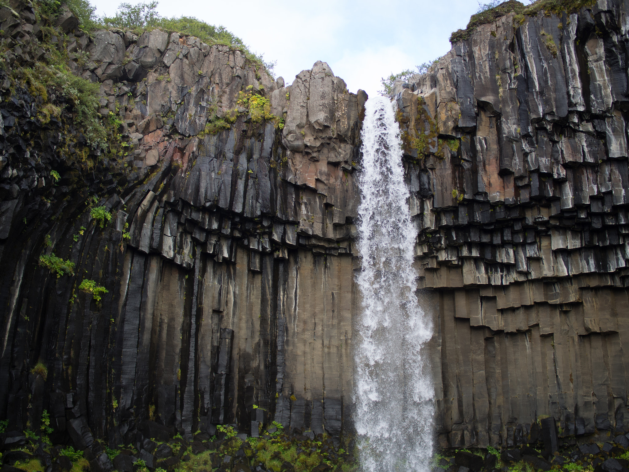 Olympus PEN E-PL5 sample photo. Svartifoss waterfall in iceland, summer photography