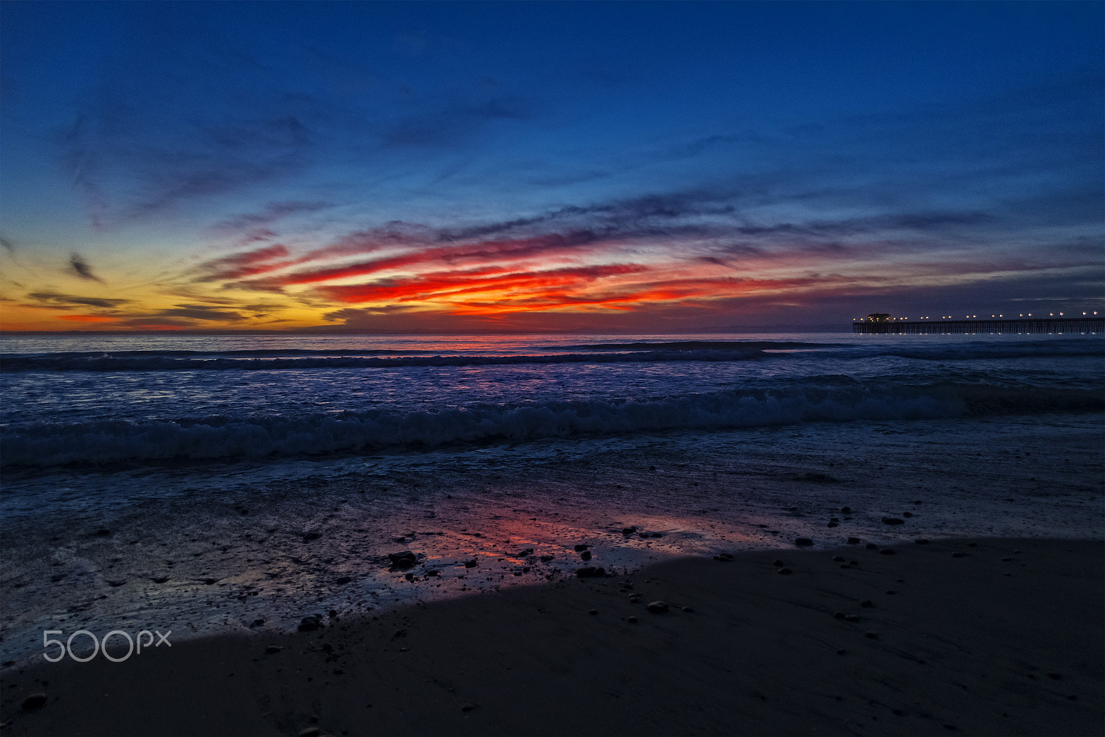 Sigma 15mm F2.8 EX DG Diagonal Fisheye sample photo. Afterglow in oceanside - january 9, 2017 photography