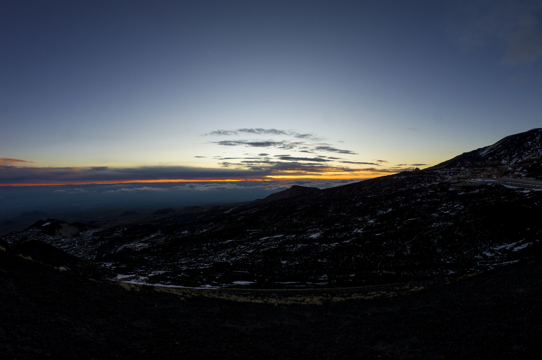Nikon D3200 + Samyang 8mm F3.5 Aspherical IF MC Fisheye sample photo. Etna sunset photography