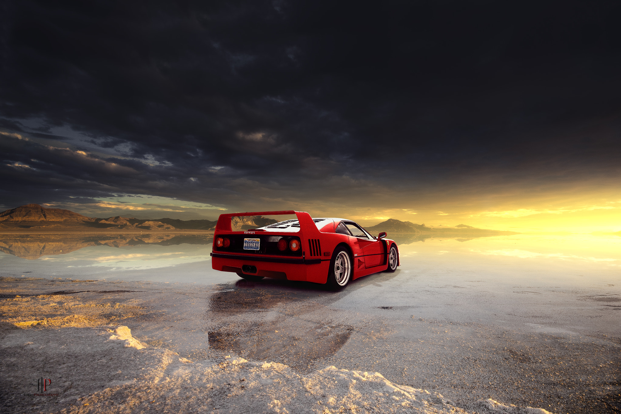 Sigma 10-20mm F4-5.6 EX DC HSM sample photo. Ferrari f40 salt flats | revisit series photography