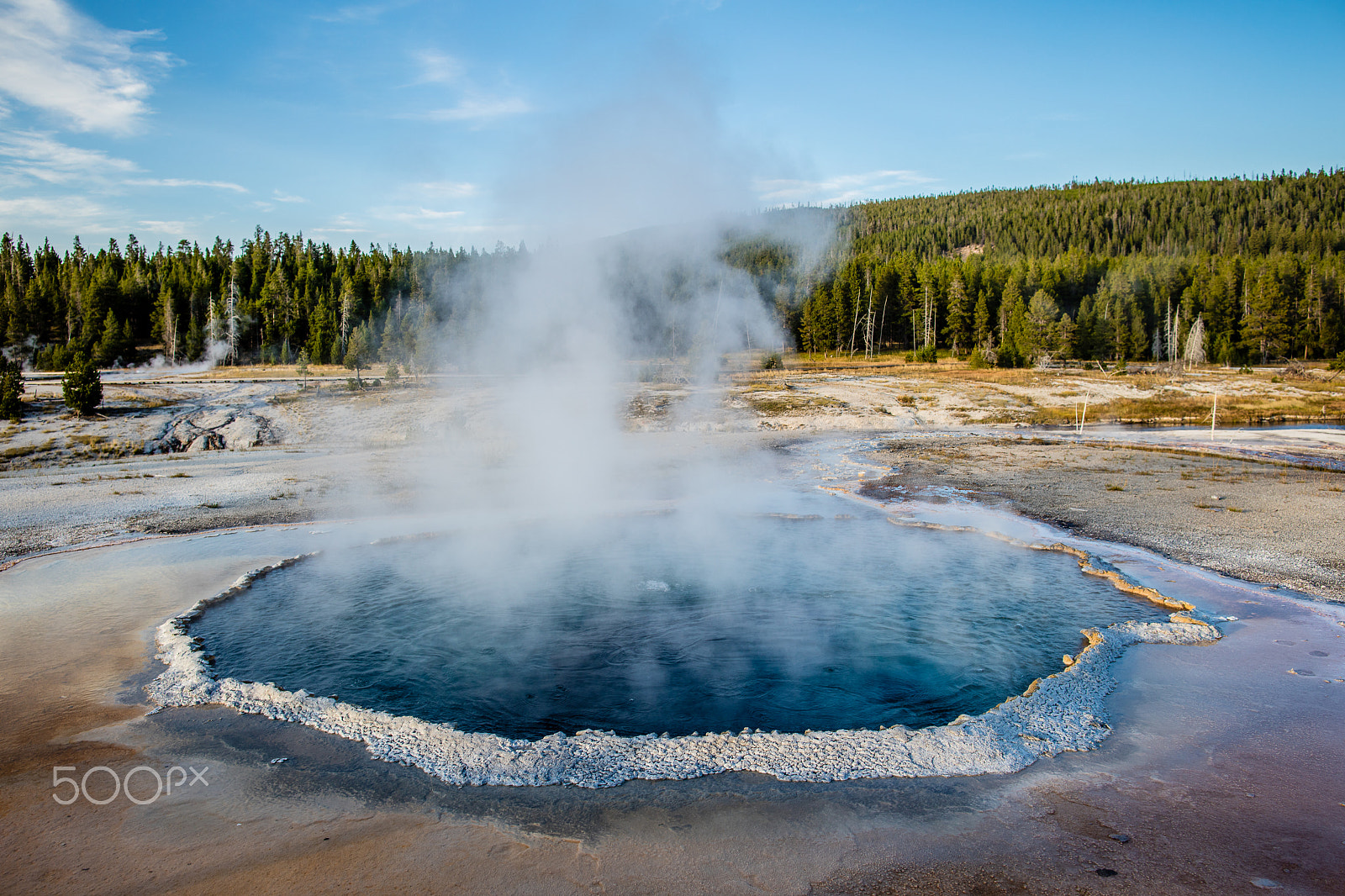 Canon EF 24mm F1.4L II USM sample photo. Yellowstone geyser photography