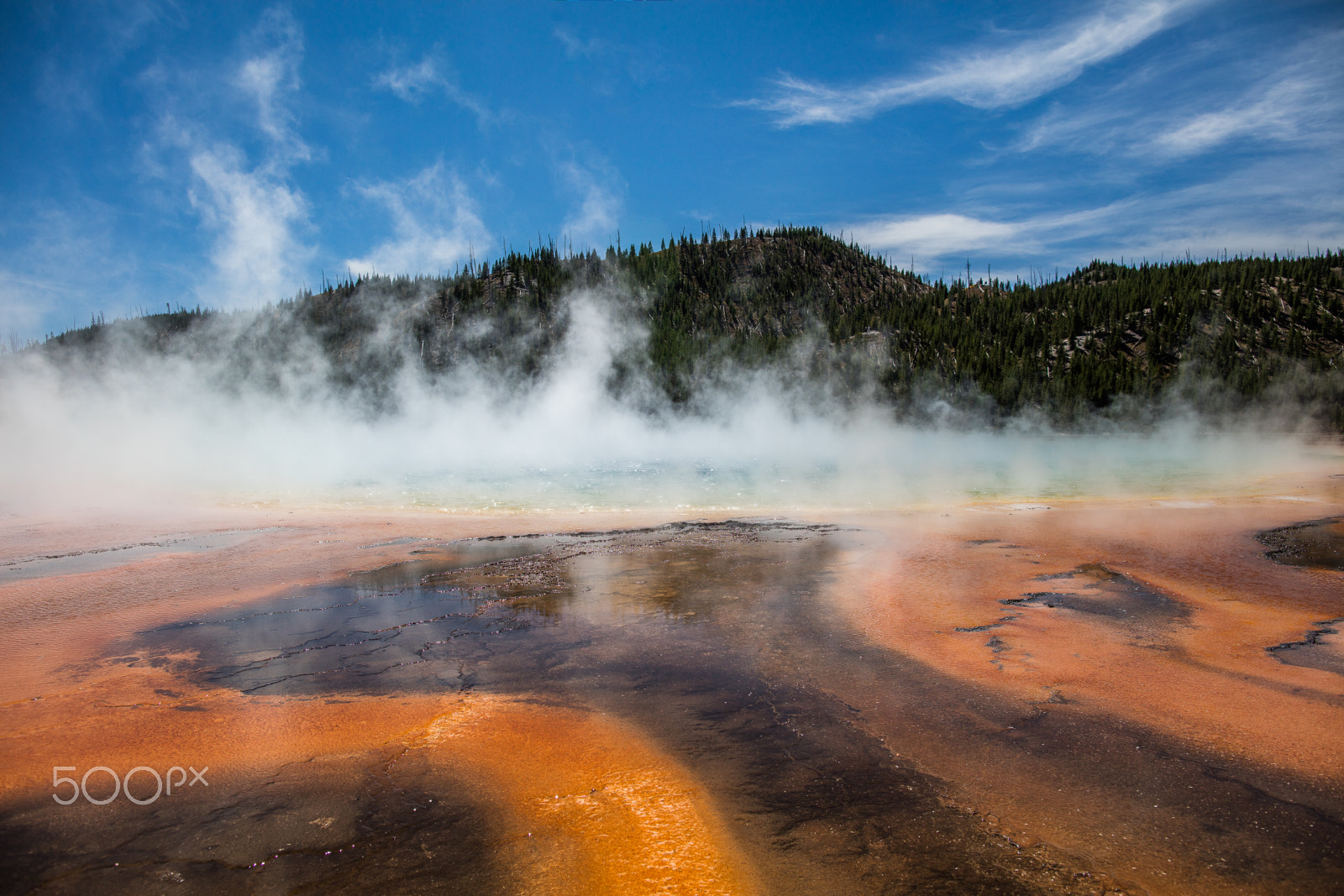 Canon EOS 5DS R sample photo. Grand prismatic spring photography