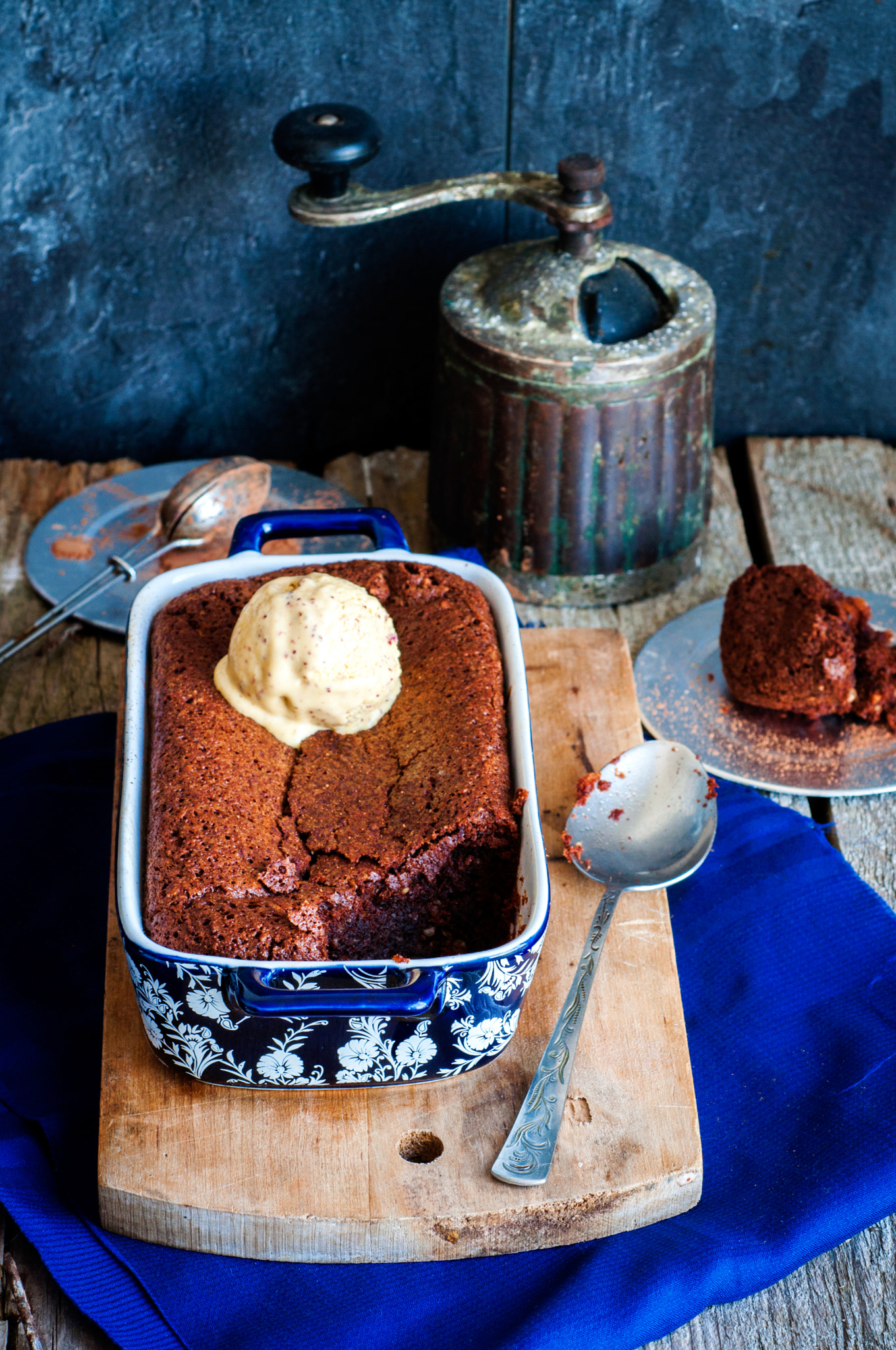 Nikon D90 sample photo. Hot chocolate cake with ice cream photography