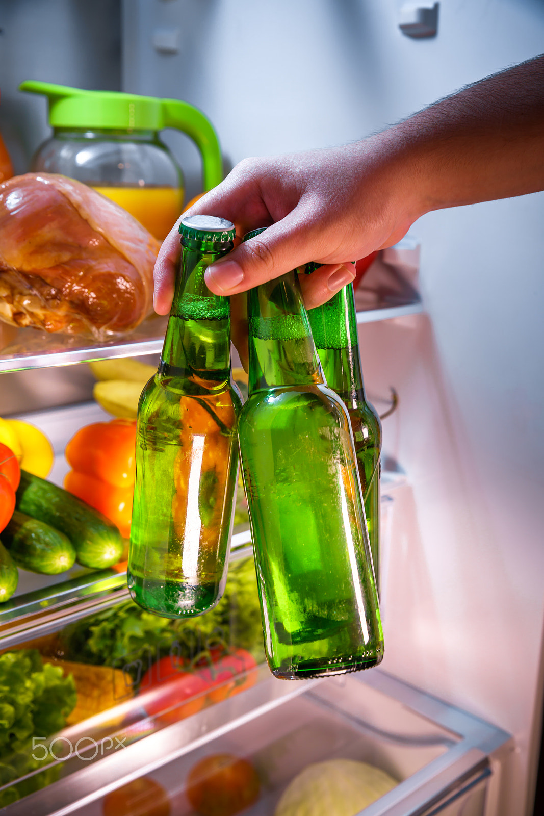 Canon EF 24-70mm F2.8L II USM sample photo. Man taking beer from a fridge photography