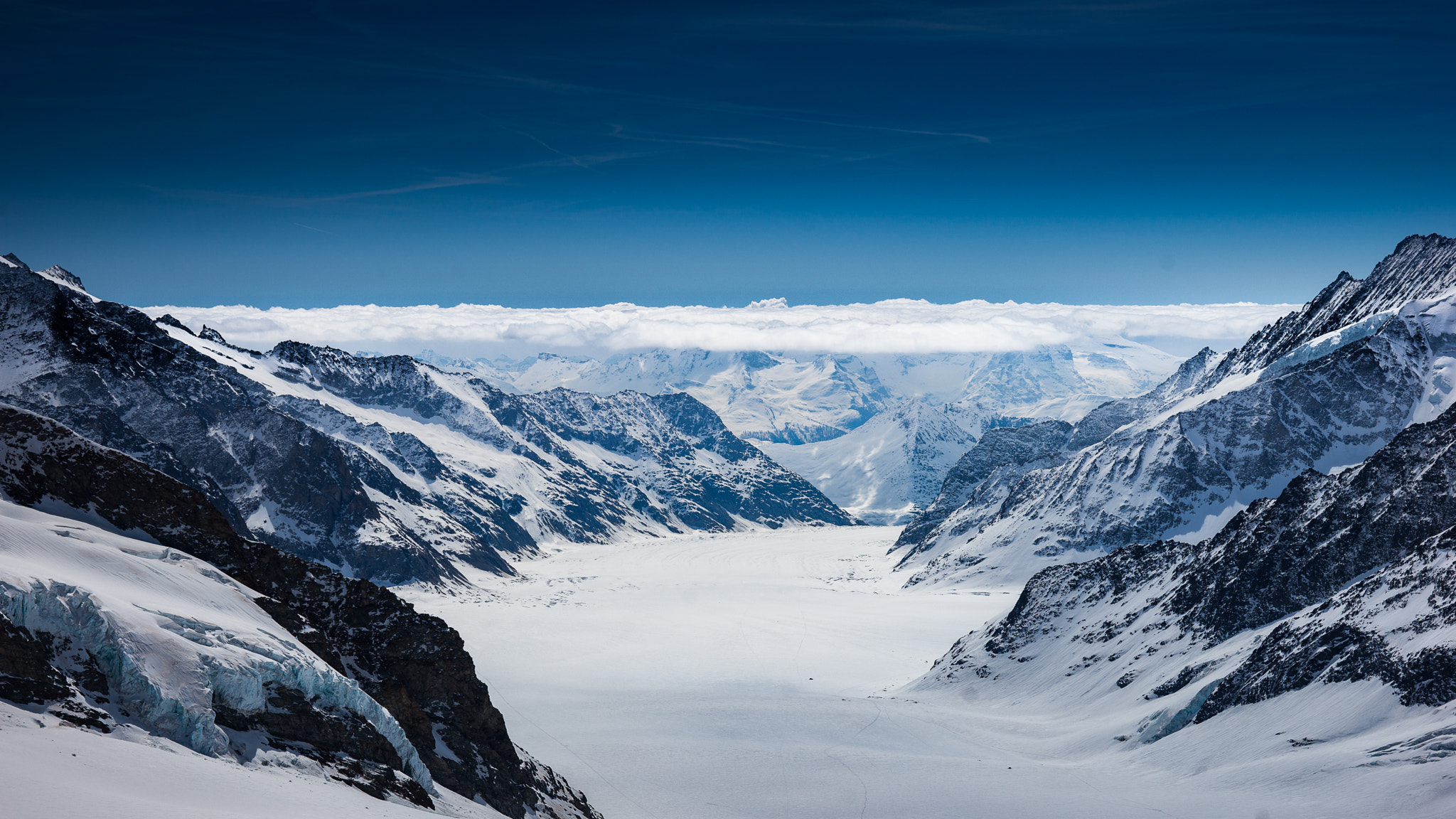 Sony SLT-A99V sample photo. Advection fog at jungfrau photography