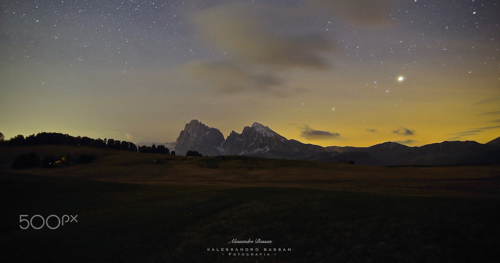 Canon 16-28mm sample photo. Starlight in the seiser alm - south tyrol - italy photography