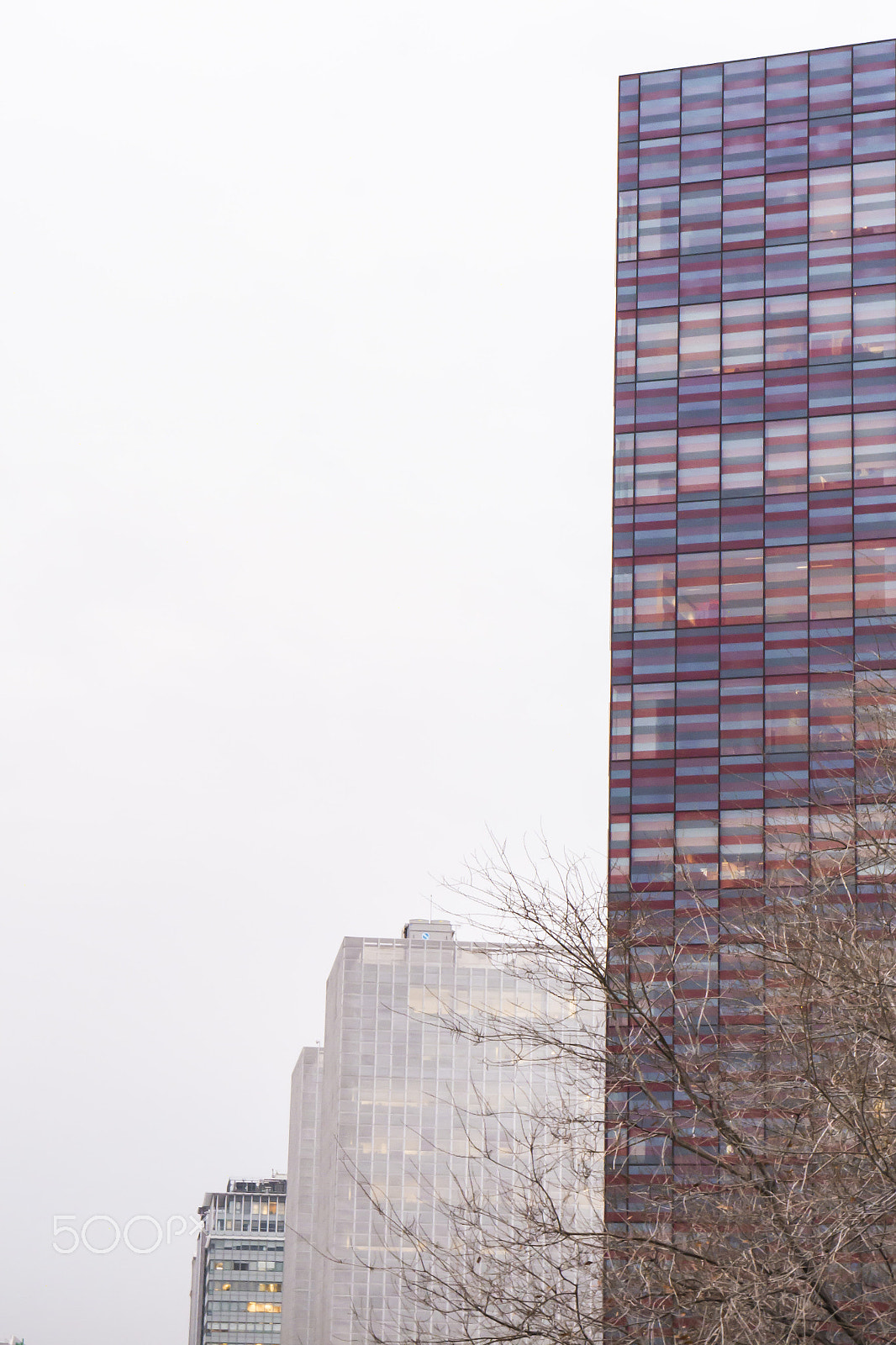 Panasonic Lumix DMC-G5 sample photo. Office buildings on a misty afternoon photography