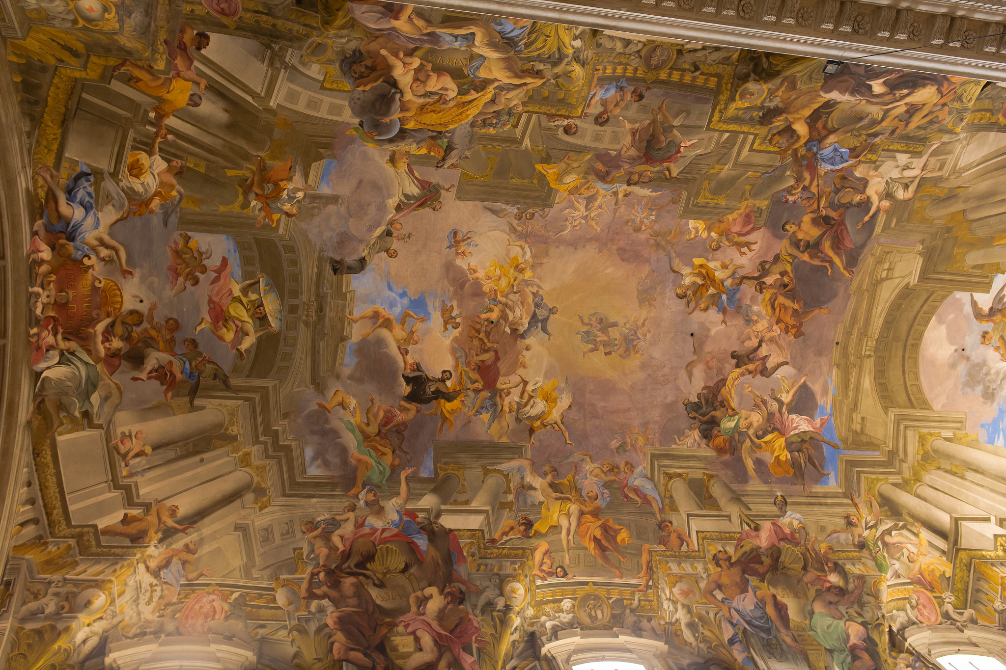 Sigma 35mm F1.4 DG HSM Art sample photo. The baroque ceiling of st ignazio photography