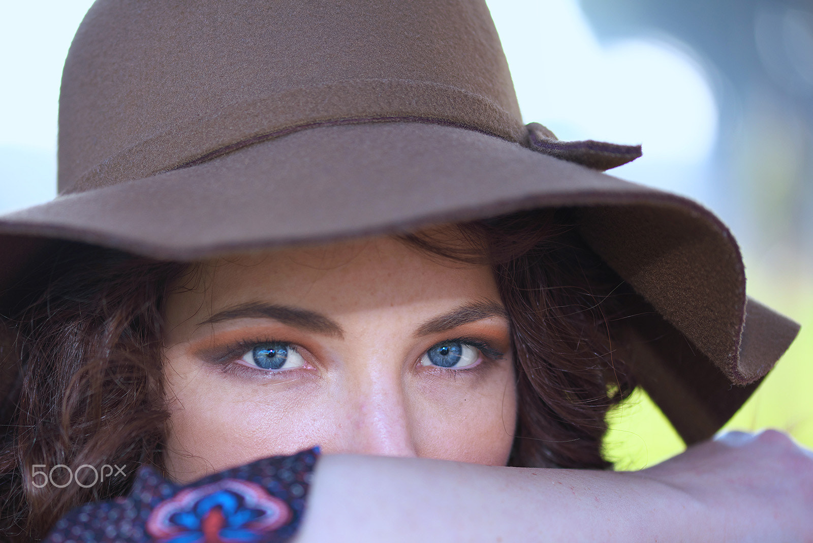 VR 105mm F/2.8 G sample photo. Sharon's blue eyes photography