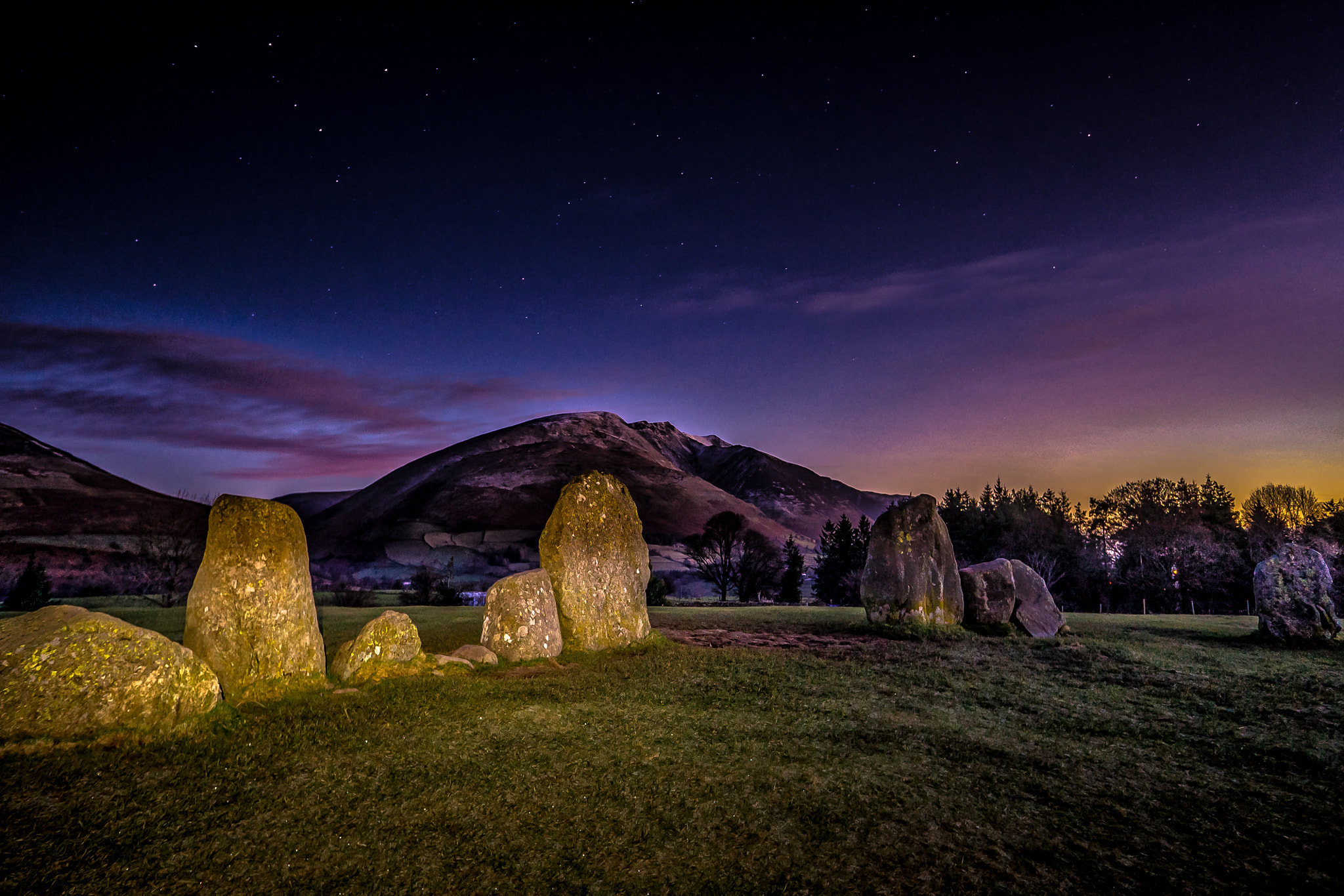 Sony a7R + Sony E 16mm F2.8 sample photo. Dawn at the stone circle. photography