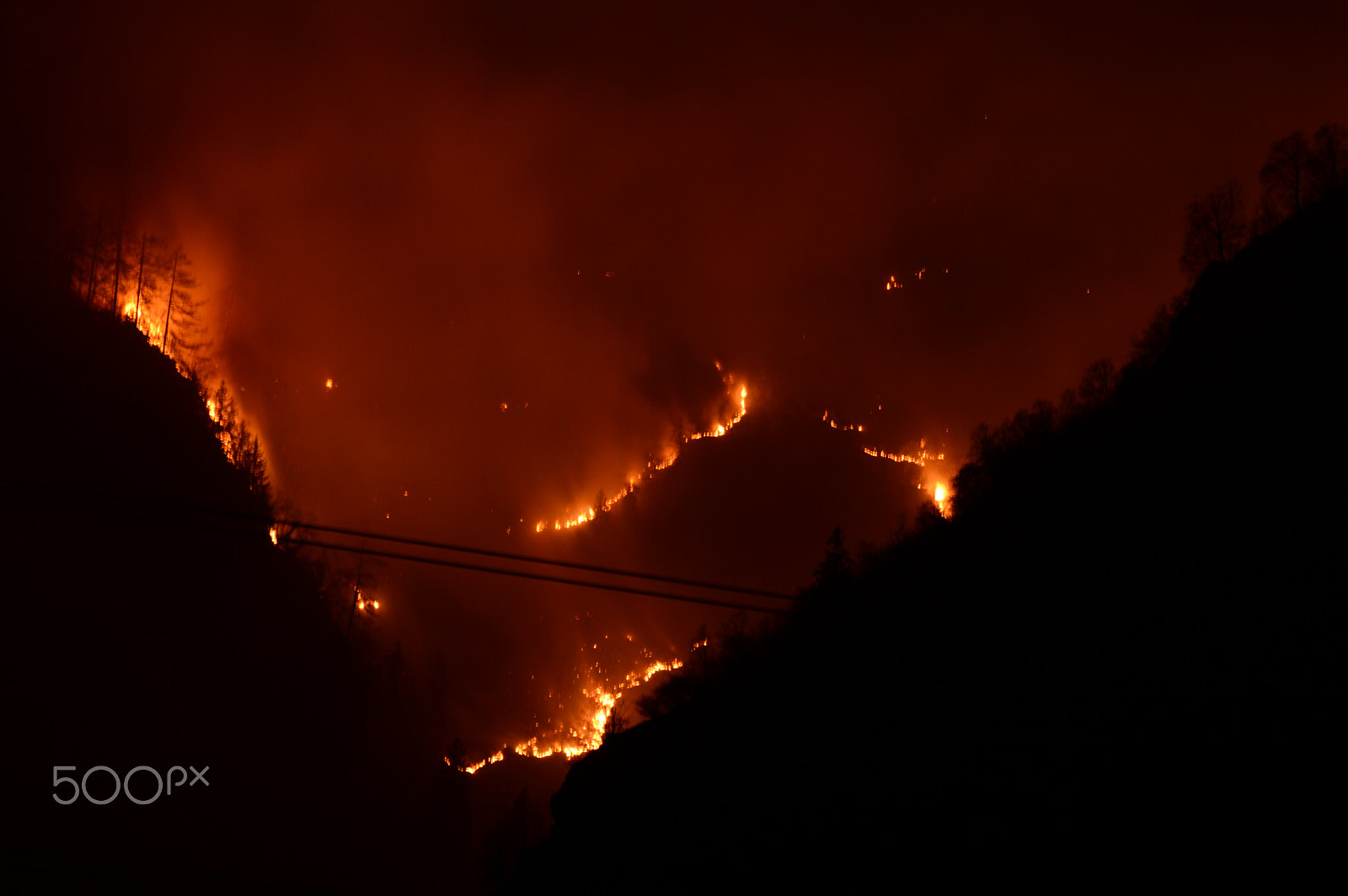 Sigma 150-500mm F5-6.3 DG OS HSM sample photo. Chironico on fire photography