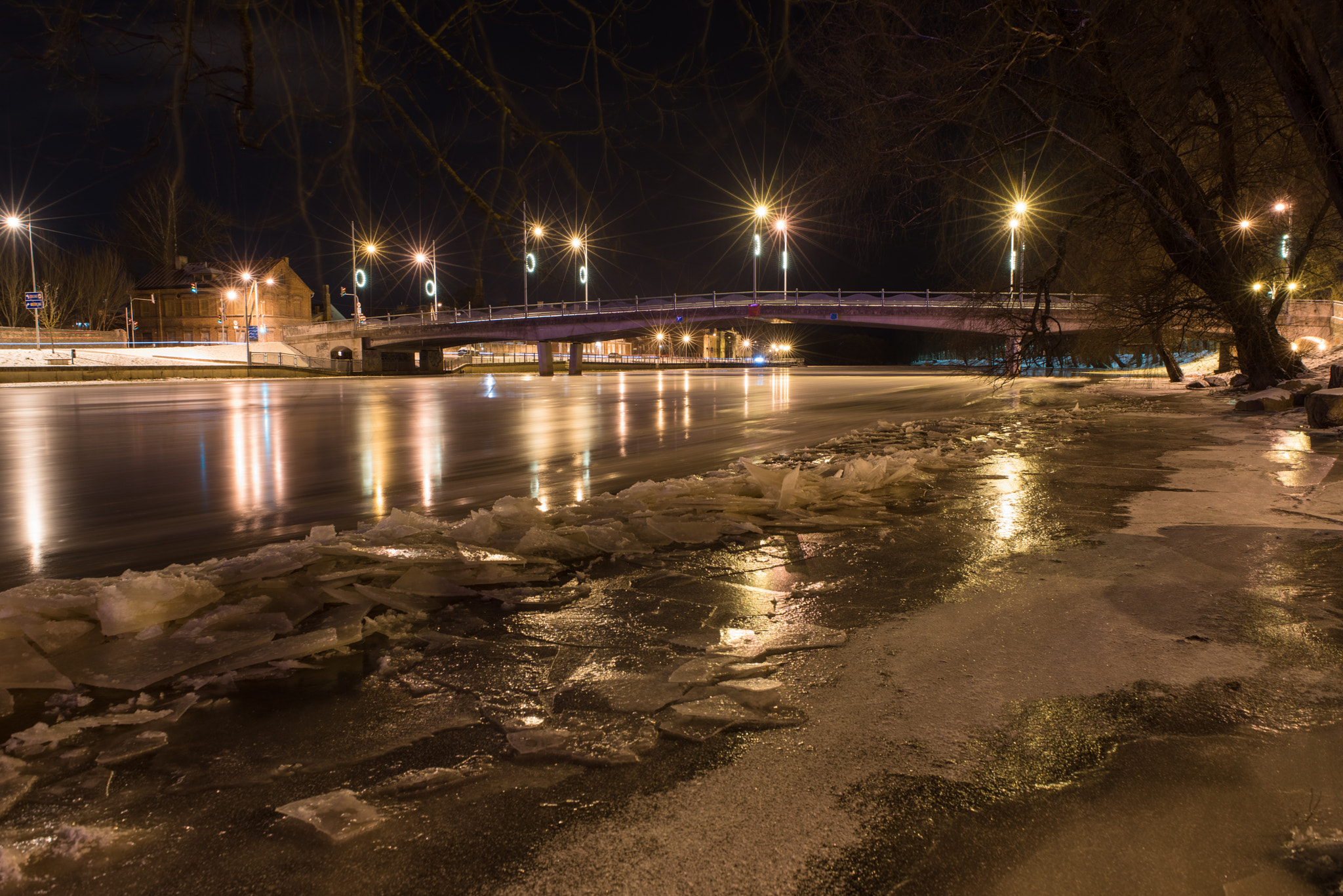 Pentax K-1 sample photo. Wintry river photography