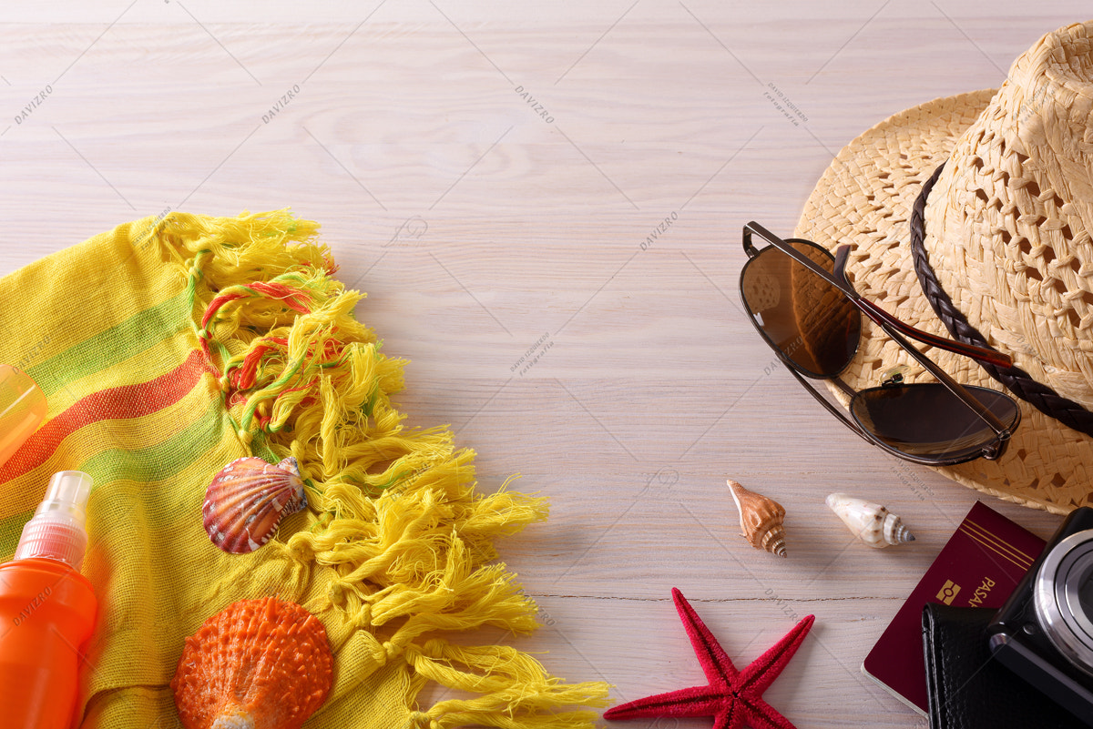 Beach accessories and tourism prepared to travel top