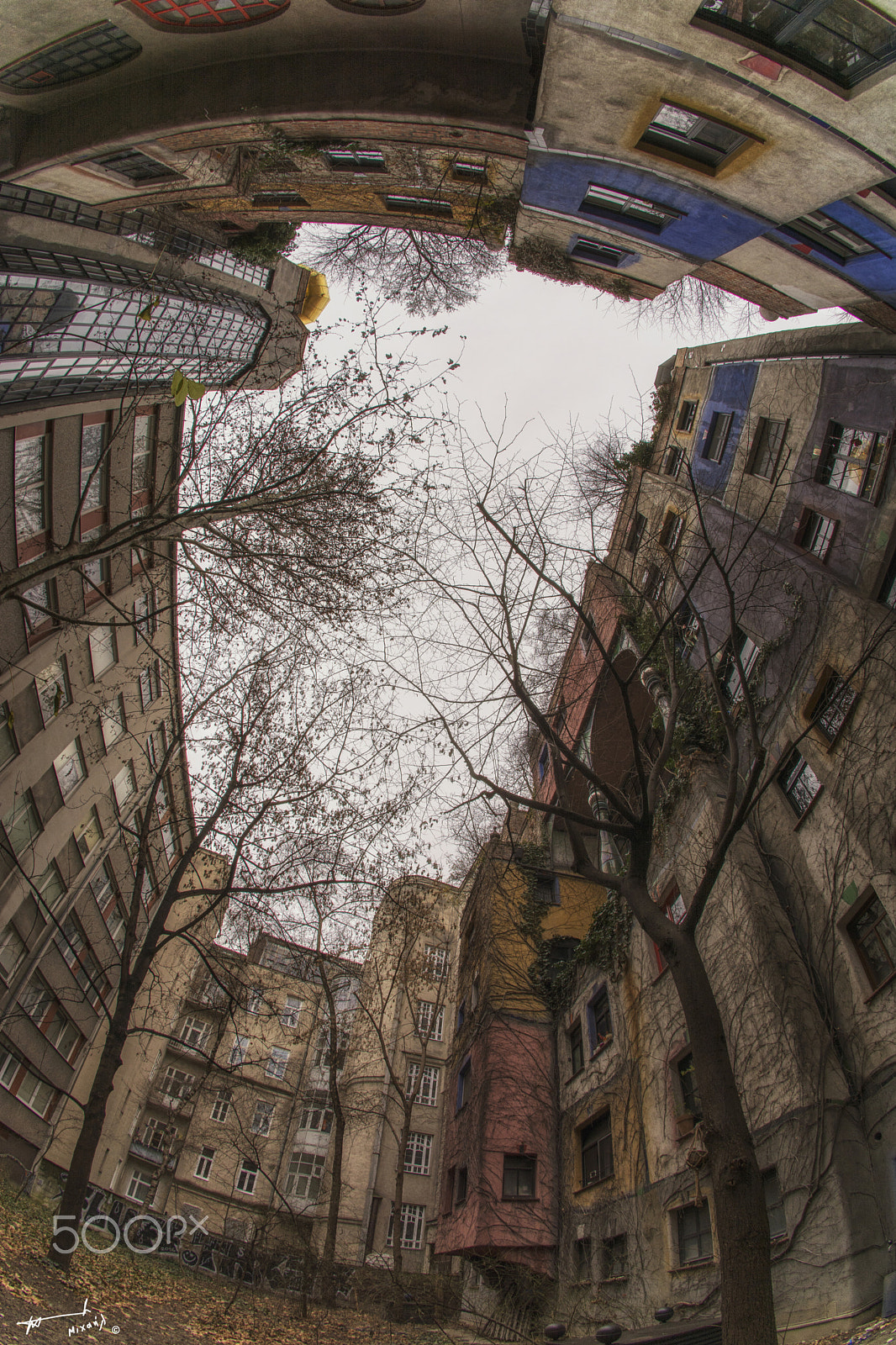 Sigma 10mm F2.8 EX DC HSM Diagonal Fisheye sample photo. Hundertwasserhaus photography