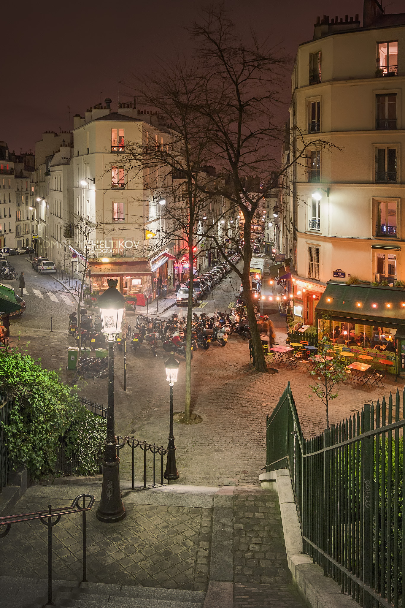 Canon EOS 40D + Sigma 10-20mm F4-5.6 EX DC HSM sample photo. Square on the rue maurice utrillo at night photography