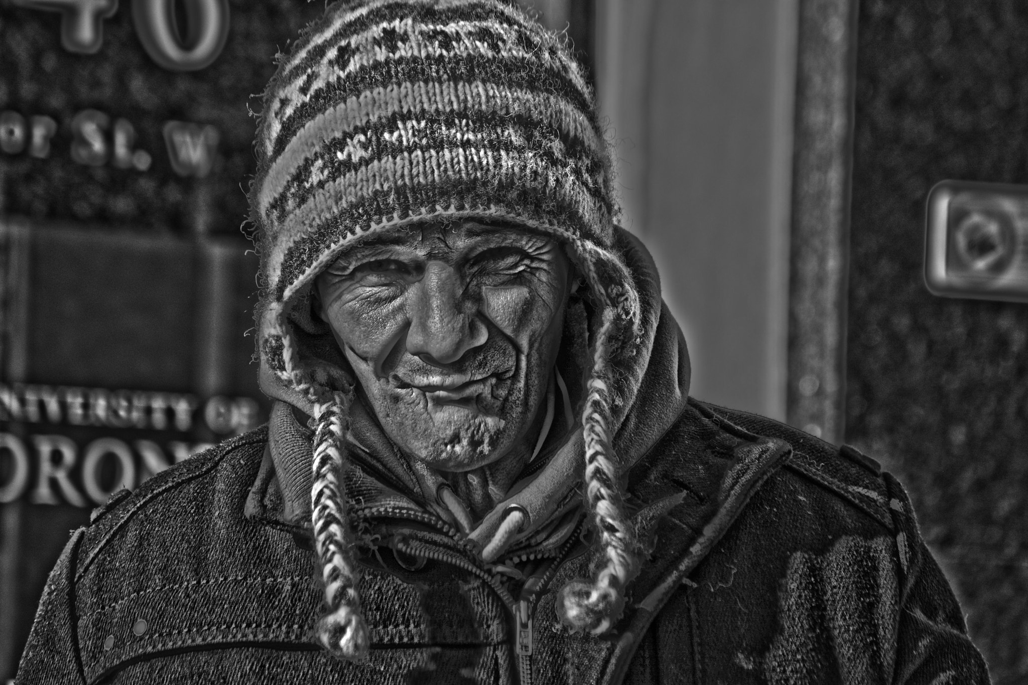 Nikon D5200 sample photo. Weathered homeless man toronto photography
