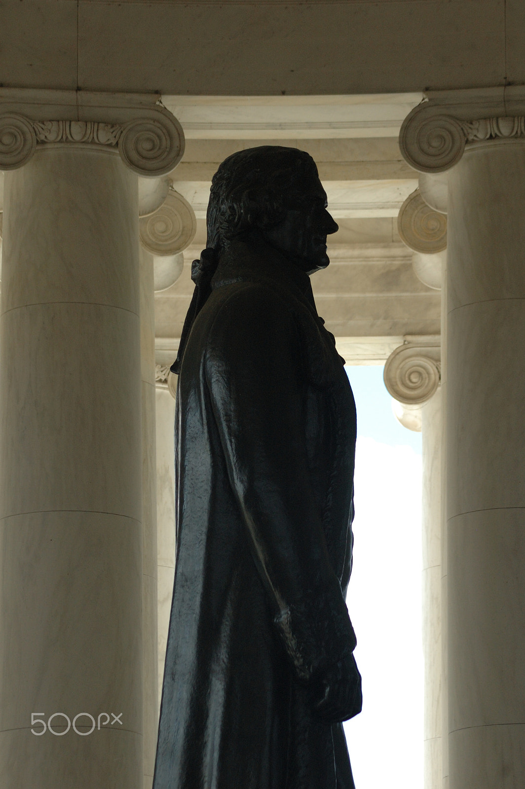 AF Zoom-Nikkor 70-300mm f/4-5.6D ED sample photo. Thomas jefferson founding father statue photography