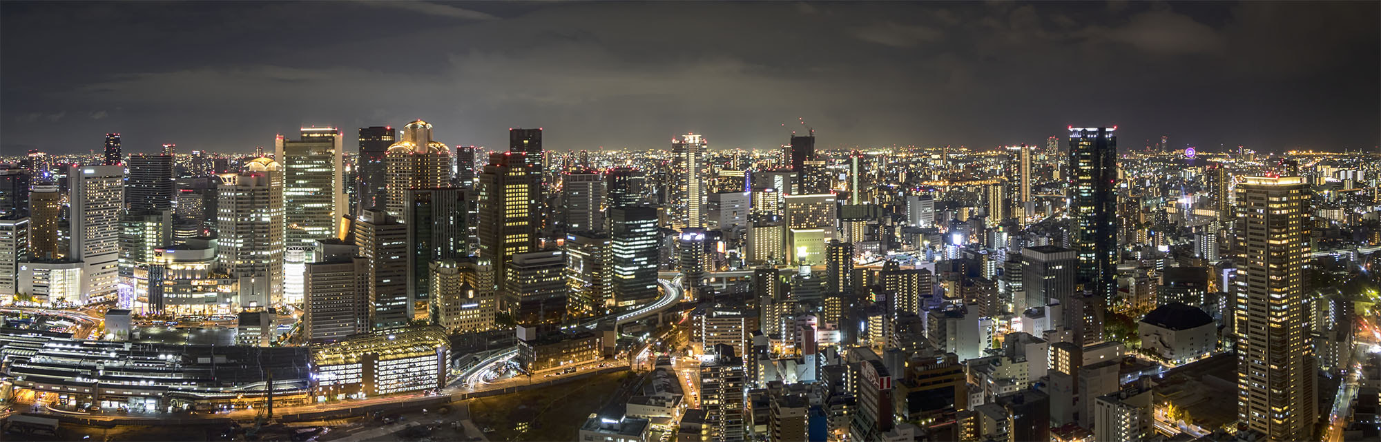 Canon EOS 7D Mark II + Canon EF 8-15mm F4L Fisheye USM sample photo. Osaka skyline photography