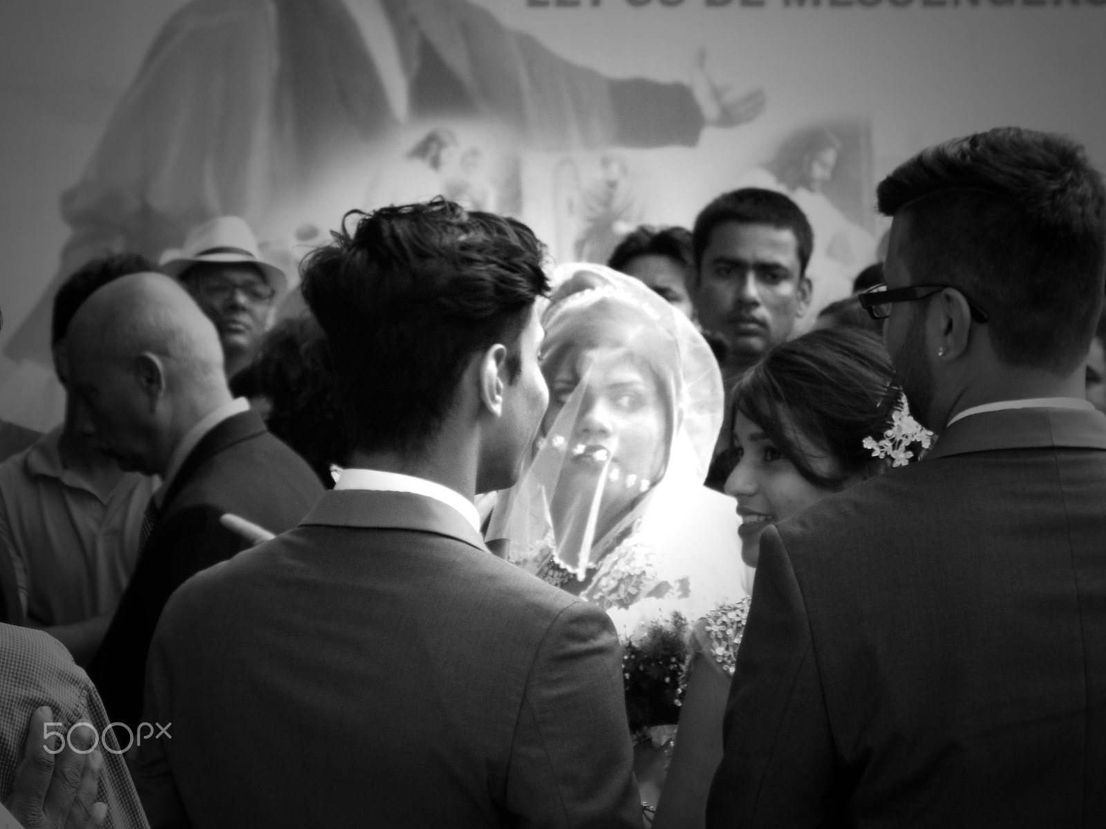 Fujifilm FinePix S8500 sample photo. Bride in the crowd photography