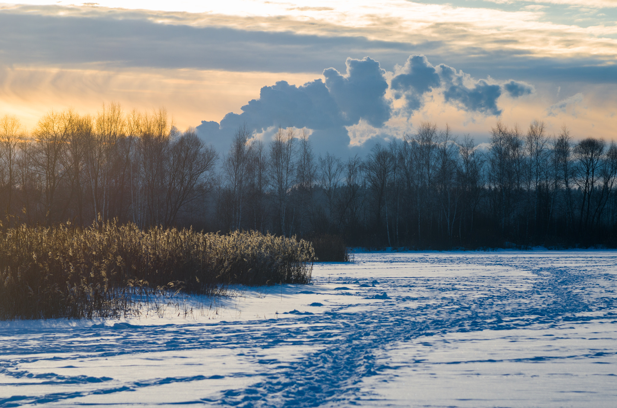 Nikon AF-S Nikkor 24-120mm F4G ED VR sample photo. Cold sunset photography