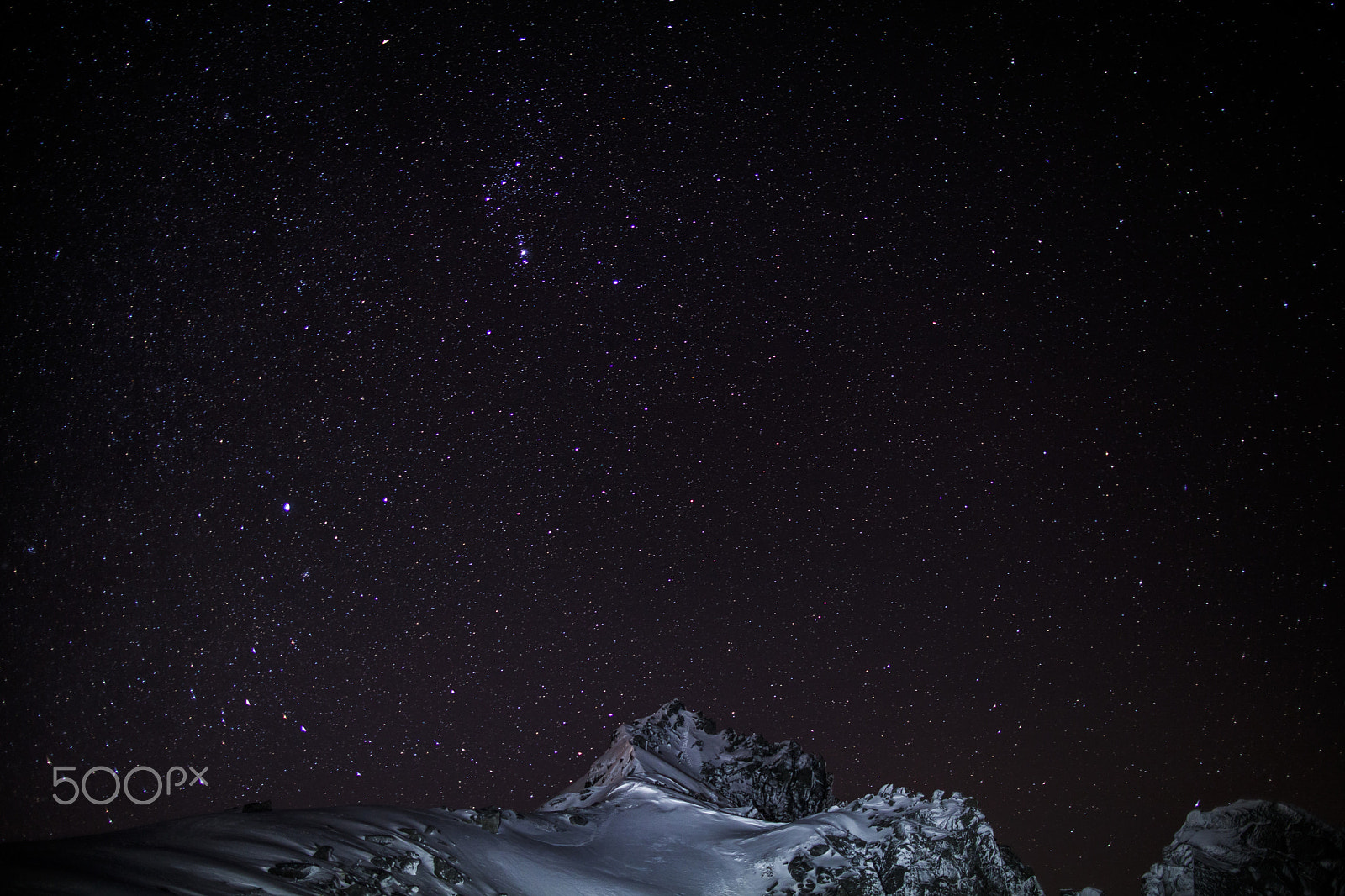 Canon EOS 5D Mark II sample photo. Mountain ridge toward orion photography