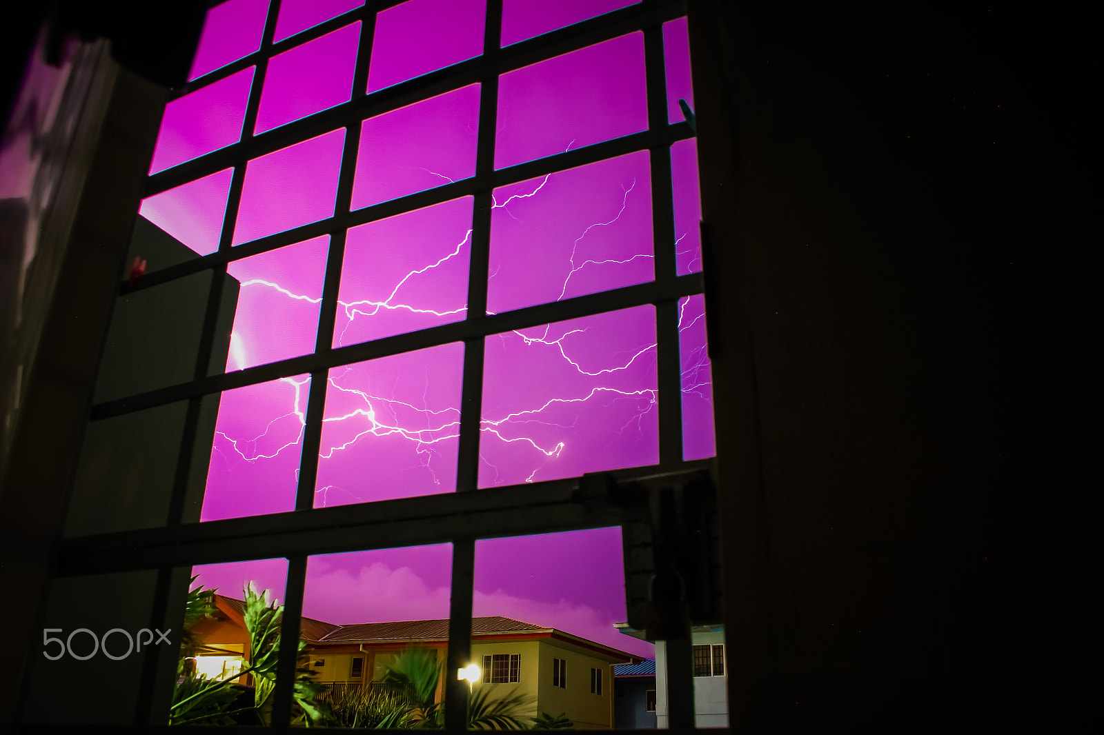Canon EF-S 18-55mm F3.5-5.6 II sample photo. Purple lightning photography