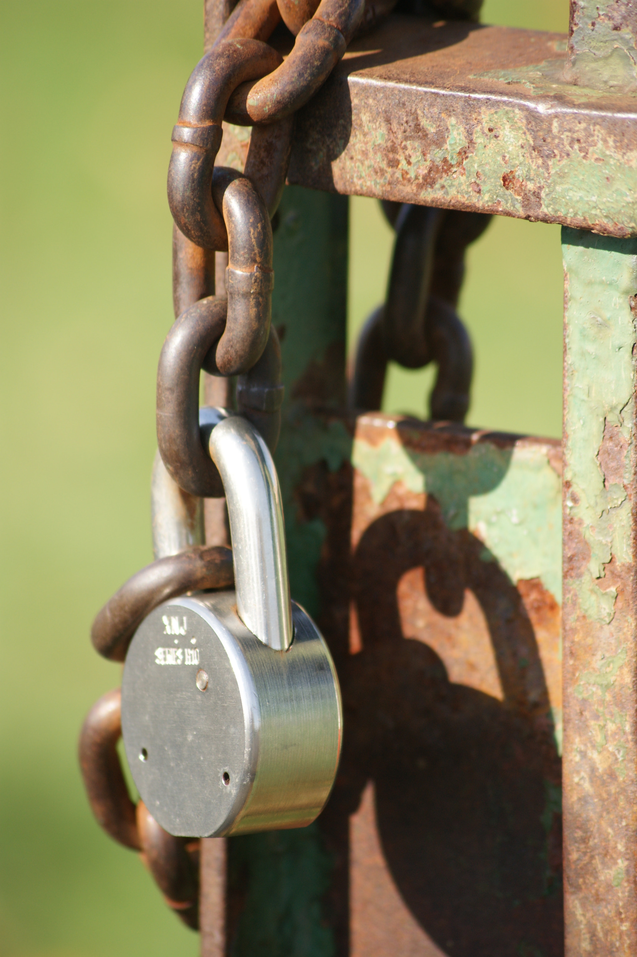 Sony DT 55-200mm F4-5.6 SAM sample photo. New lock, same old gate photography