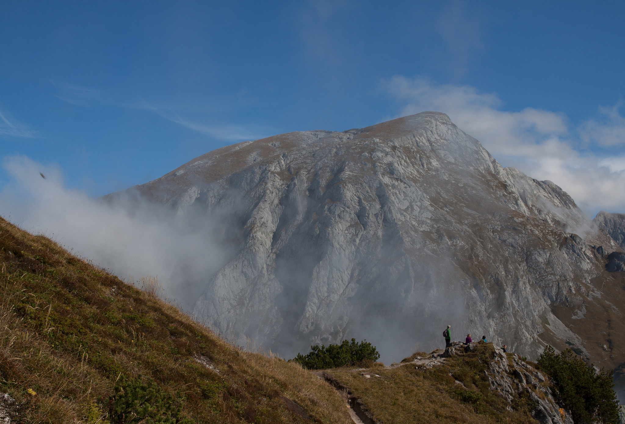 Canon EF 24-70mm F2.8L II USM sample photo. Mountains with clouds in bavarian alps photography
