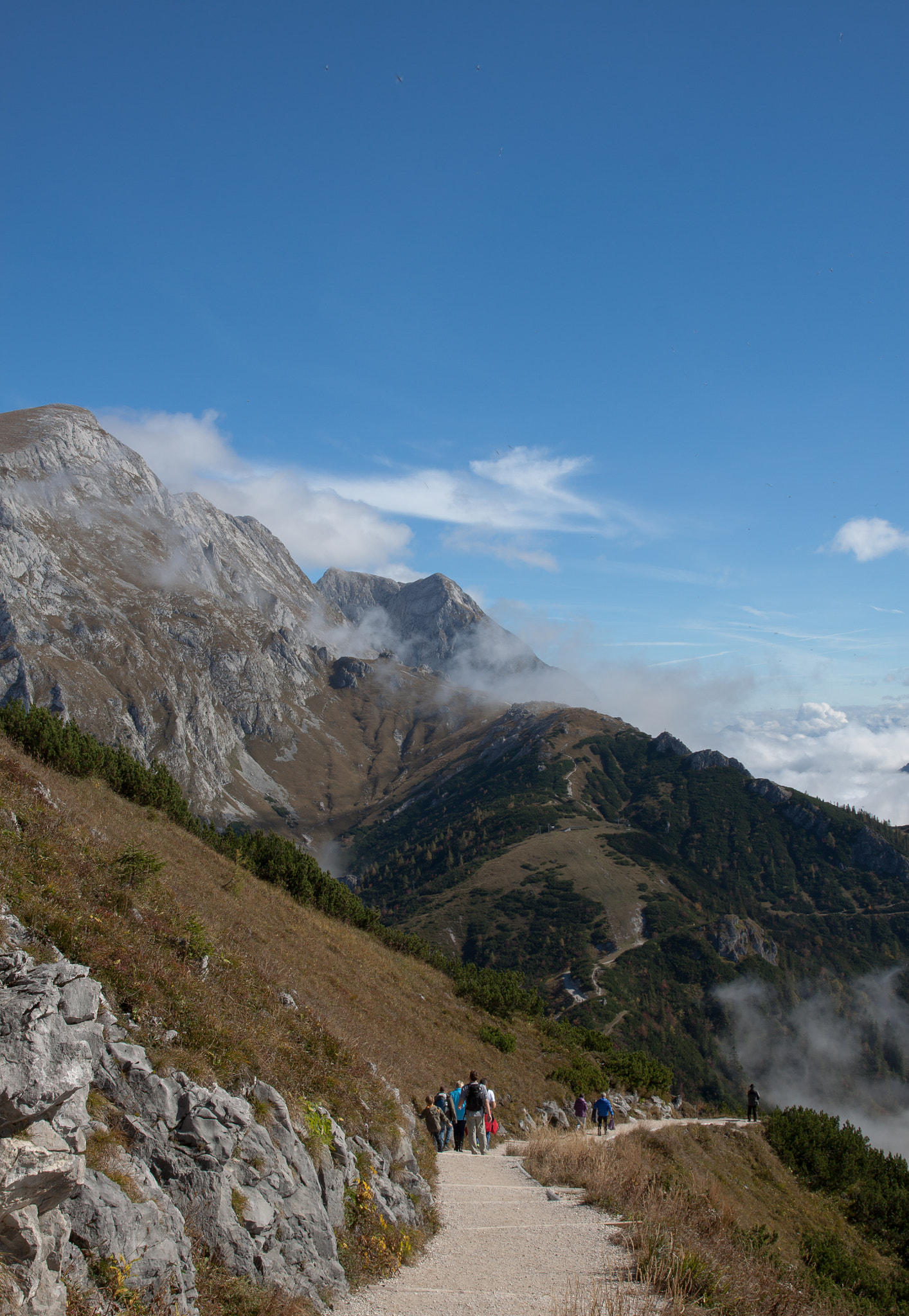 Canon EOS 50D + Canon EF 24-70mm F2.8L II USM sample photo. Mountains with clouds in bavarian alps photography