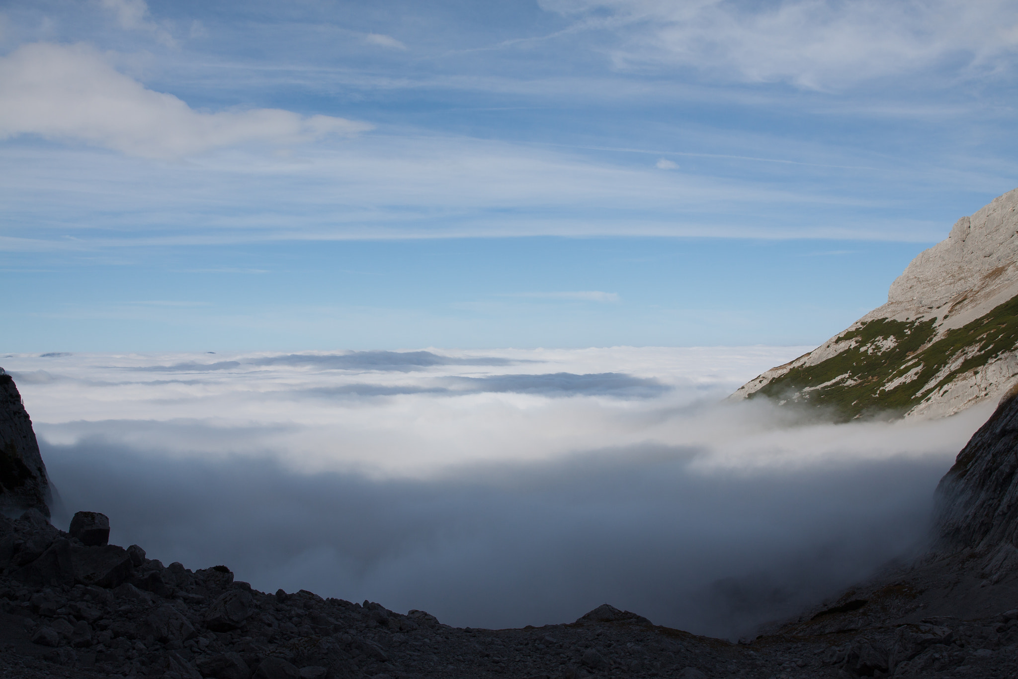 Canon EF 24-70mm F2.8L II USM sample photo. Blue ice glacier in the alps, with clouds photography