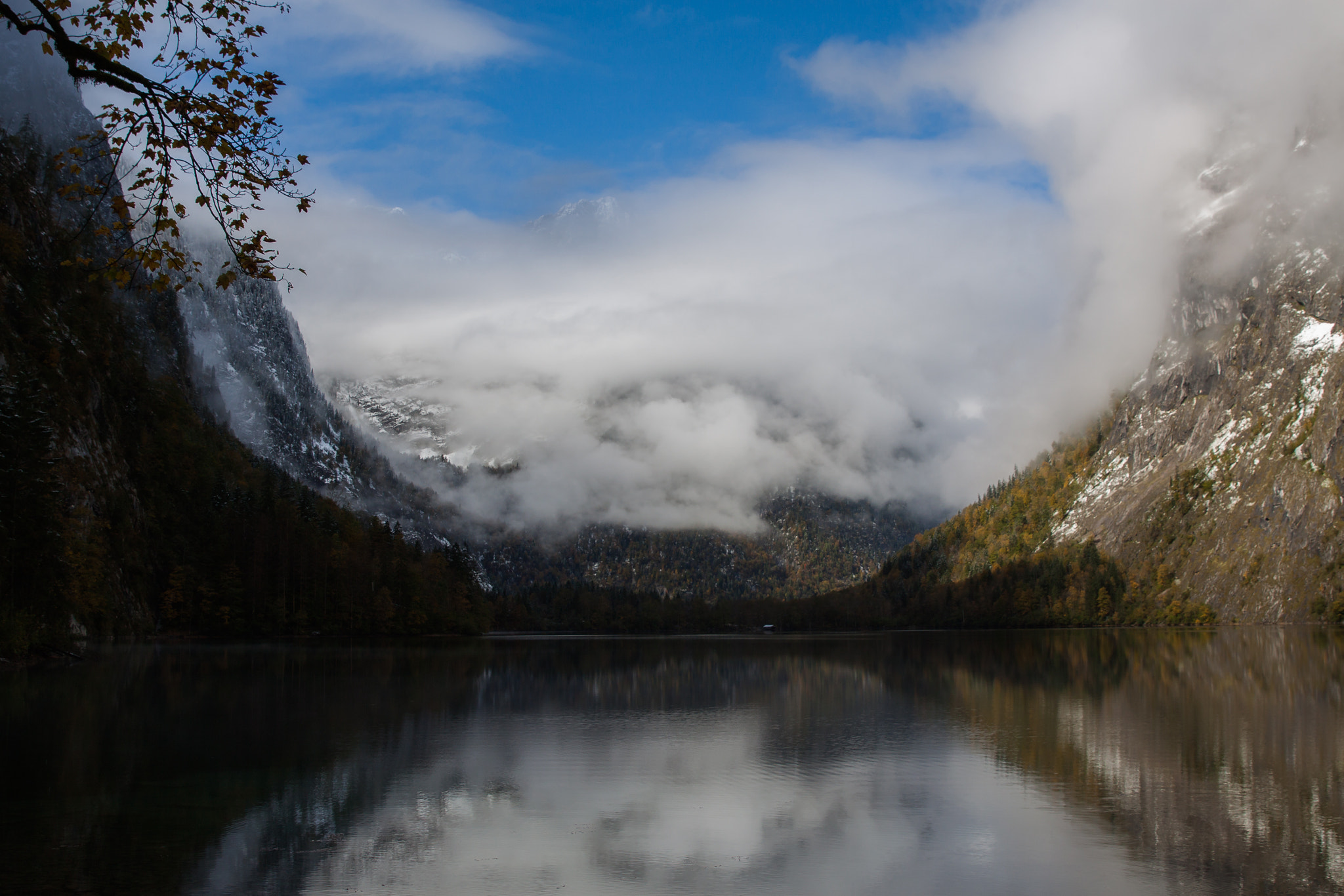 Canon EF 24-70mm F2.8L II USM sample photo. Winter snow covered mountains from the lake photography