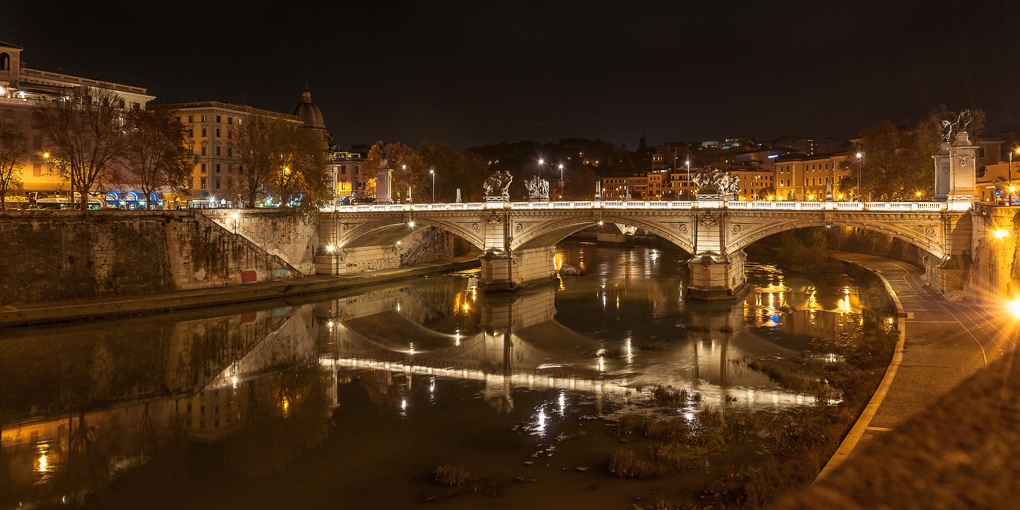 Nikon D300 sample photo. Vittorio emanuele ii bridge. rome, italy photography