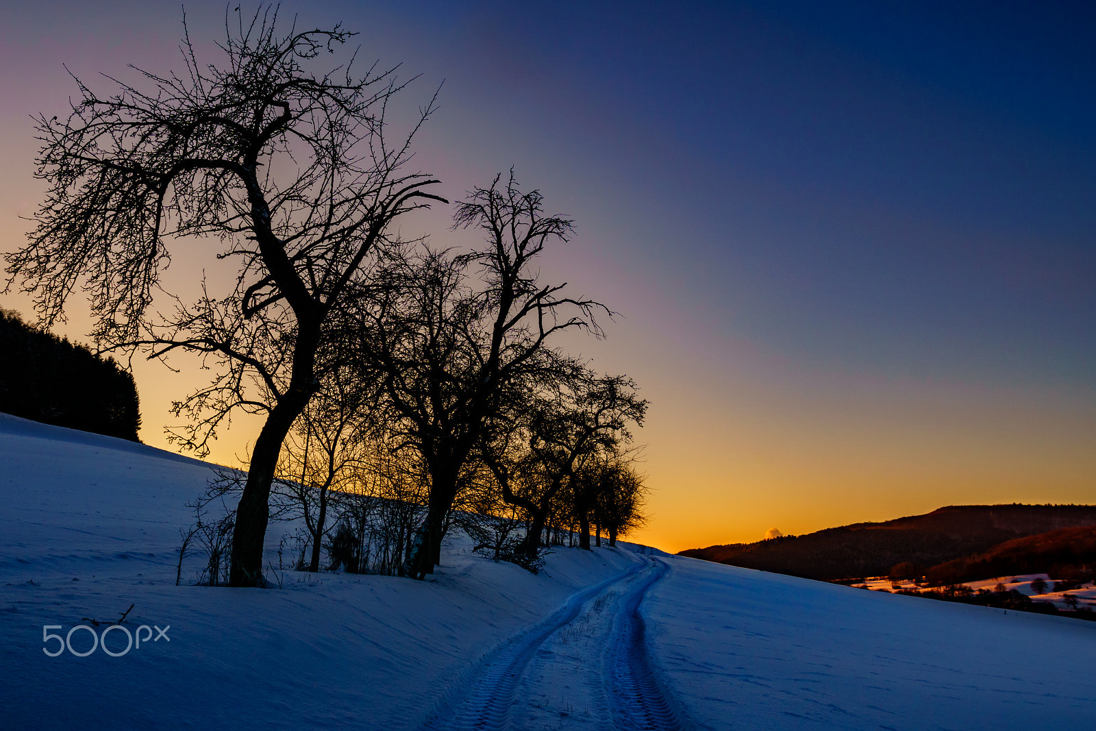 Sony ILCA-77M2 sample photo. Sunset into the winter-wonder-land photography