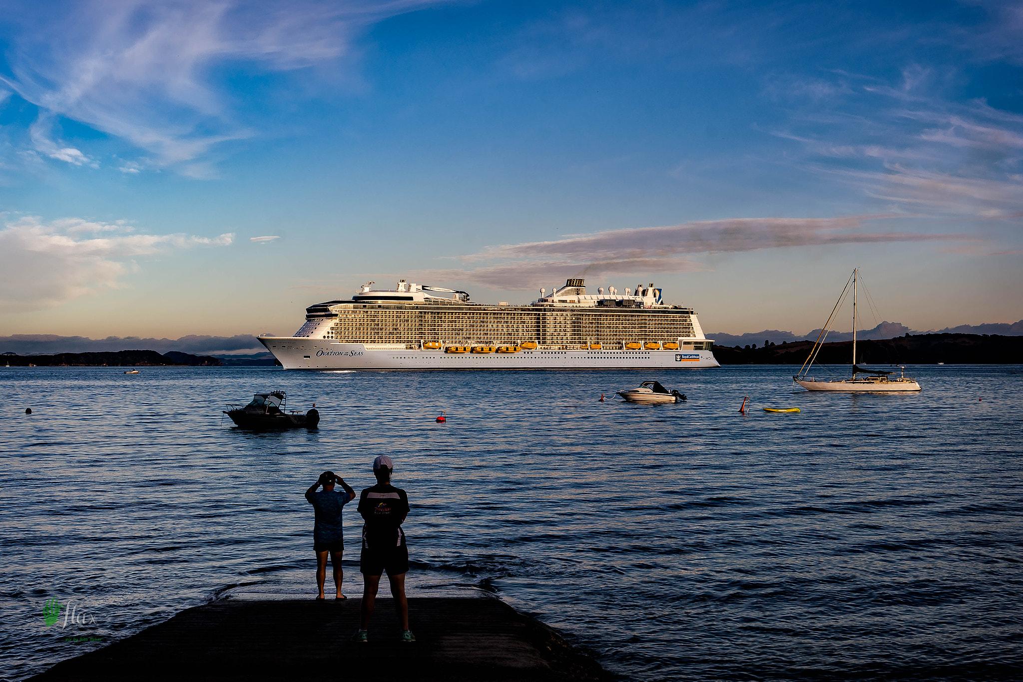 Tamron SP 15-30mm F2.8 Di VC USD sample photo. Ovation of the seas dwarfing other vessels photography