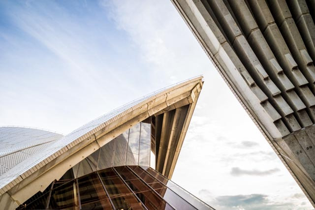 E 21mm F2.8 sample photo. Sydney opera house abstract photography