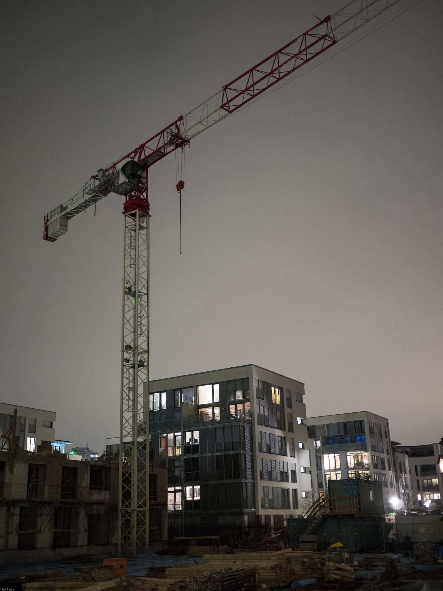 Panasonic Lumix DMC-GF1 sample photo. Nightime construction site photography