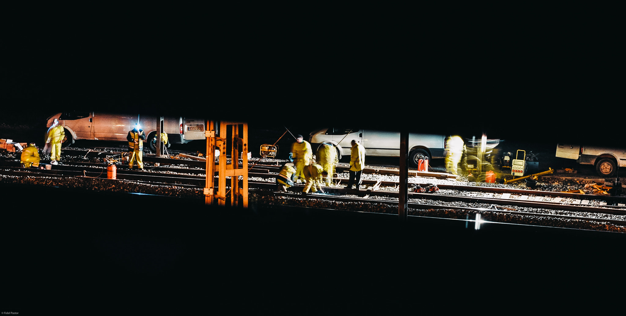 Nikon D5000 sample photo. Rail workers photography
