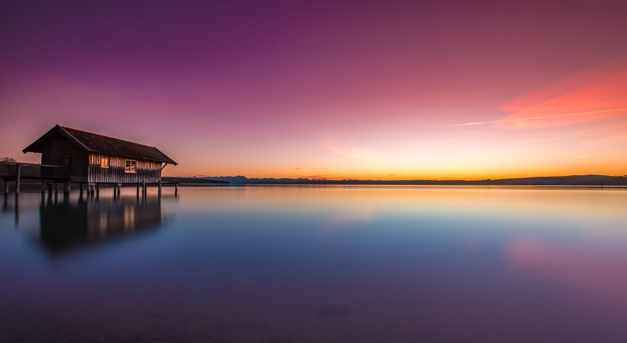 Sony a7R II + Canon EF 16-35mm F2.8L II USM sample photo. Ammersee at sunset photography