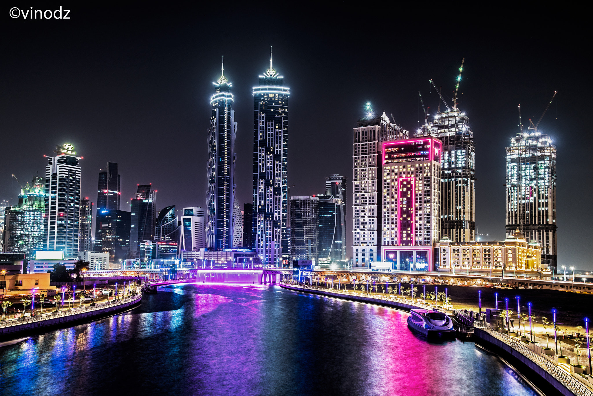 Nikon D810 + Sigma 24-105mm F4 DG OS HSM Art sample photo. Dubai water canal photography