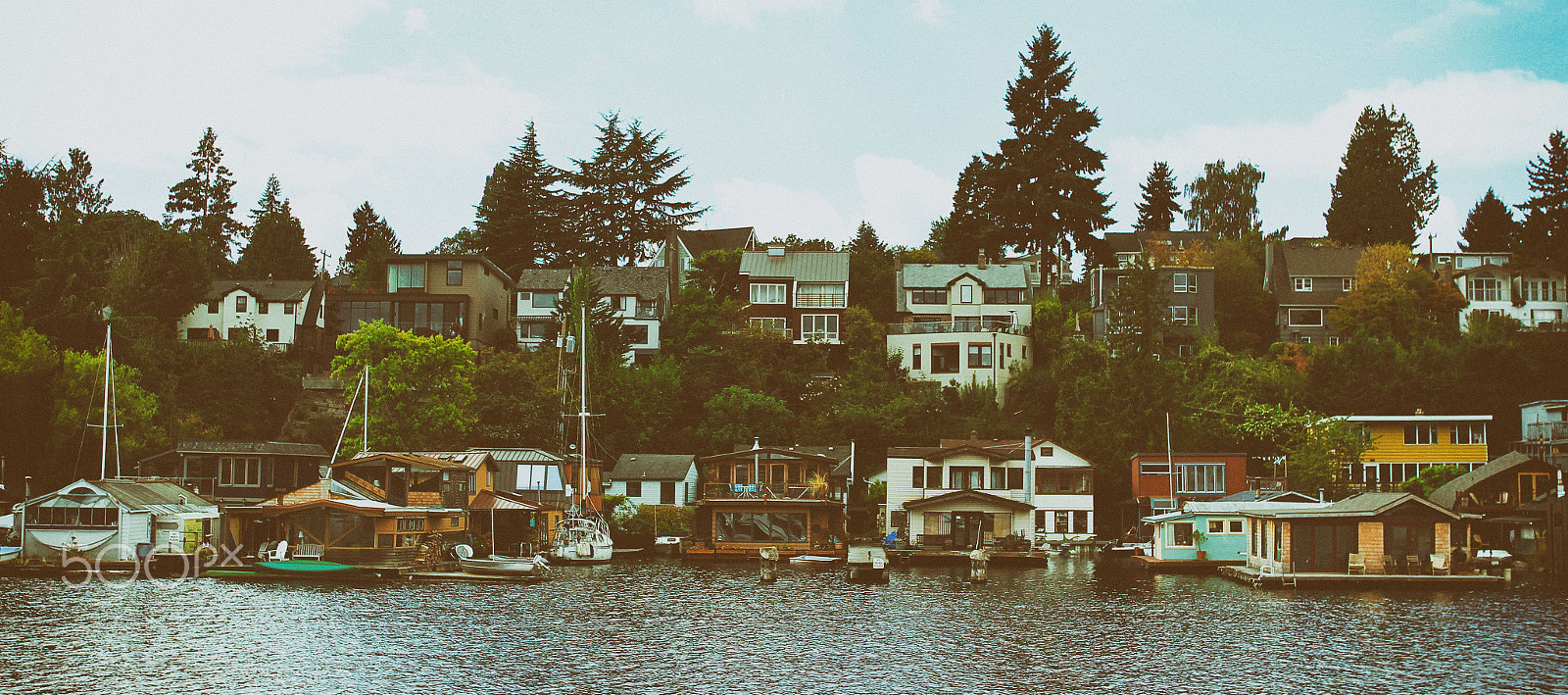 EF28-70mm f/2.8L USM sample photo. Floating homes of lake union photography