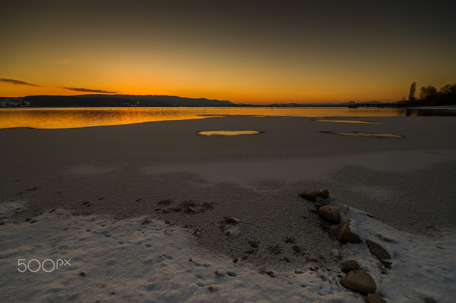 Sony SLT-A58 sample photo. Evening red at winter time photography