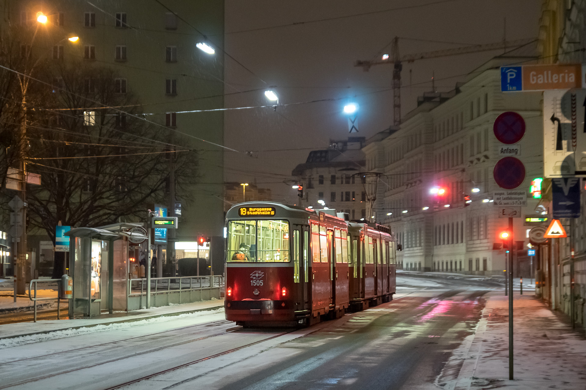 Pentax K-3 sample photo. Night tram photography