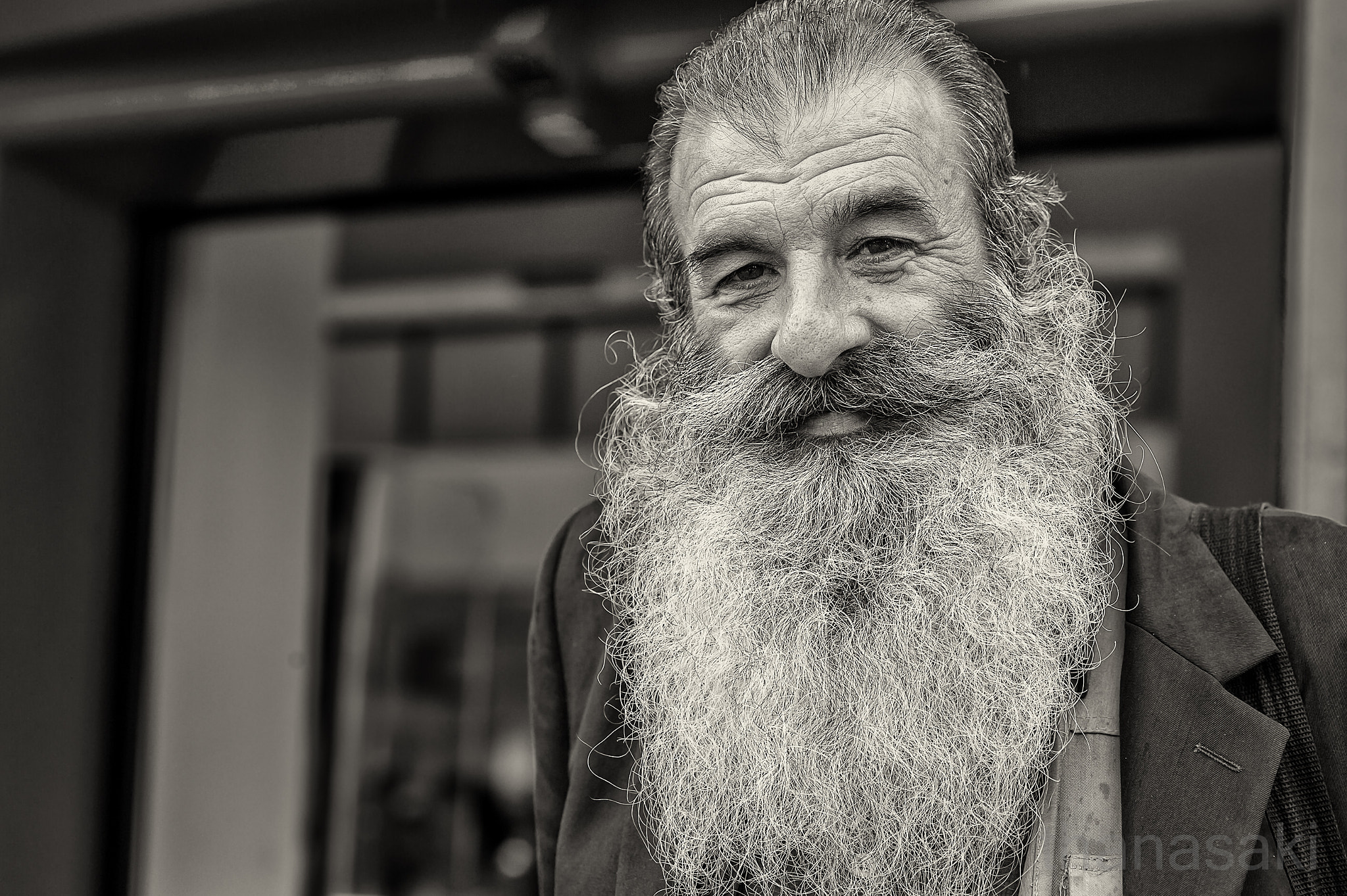 Nikon AF-Nikkor 80-200mm F2.8D ED sample photo. Santa in black and white photography